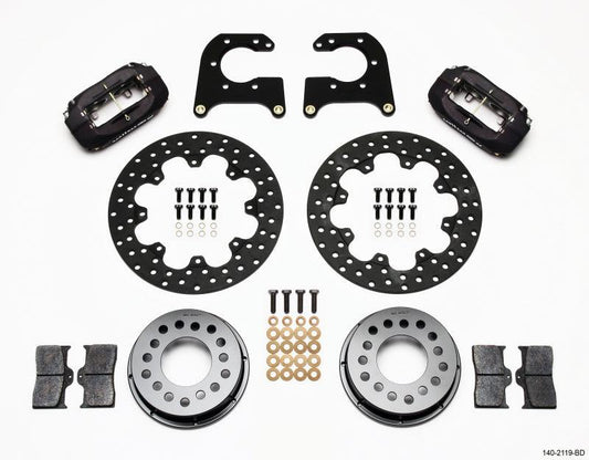 Wilwood Forged Dynalite Rear Drag Kit Drilled Rotor New Big Ford 2.50in Offset - Torque Motorsport