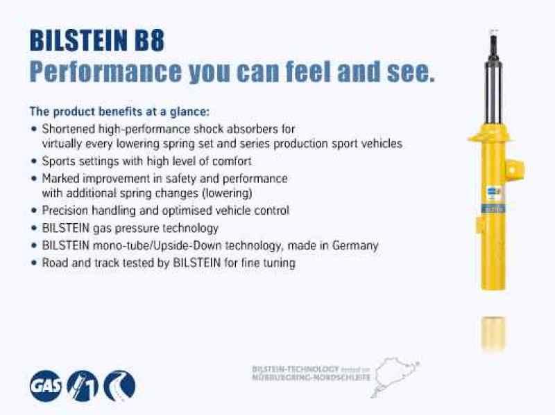 Bilstein B8 SP 01-05 BMW 325xi/330xi Front Left Monotube Strut Assembly - Torque Motorsport