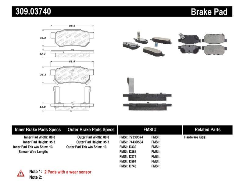 StopTech Performance 90-01 Integra (exc. Type R)/90-93 Civic EX Coupe w rear disc & abs/99-00 Civic - Torque Motorsport