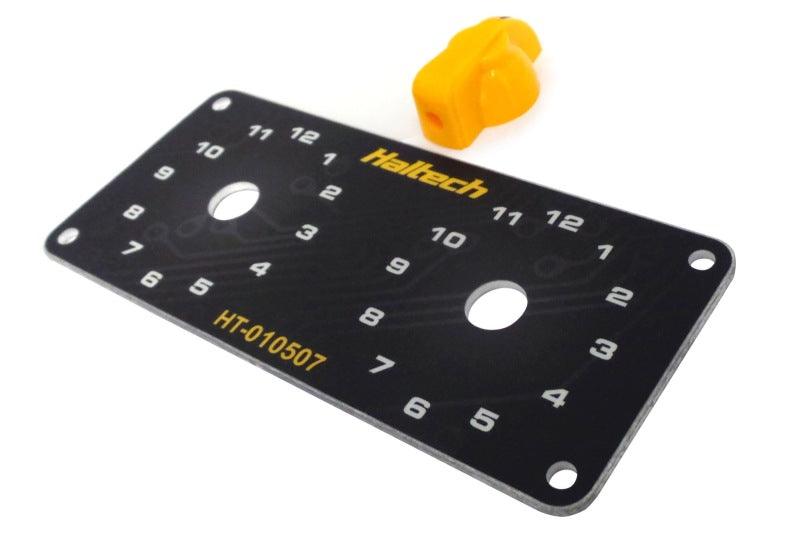 Haltech Dual Switch Panel Kit w/Yellow Knob - Torque Motorsport