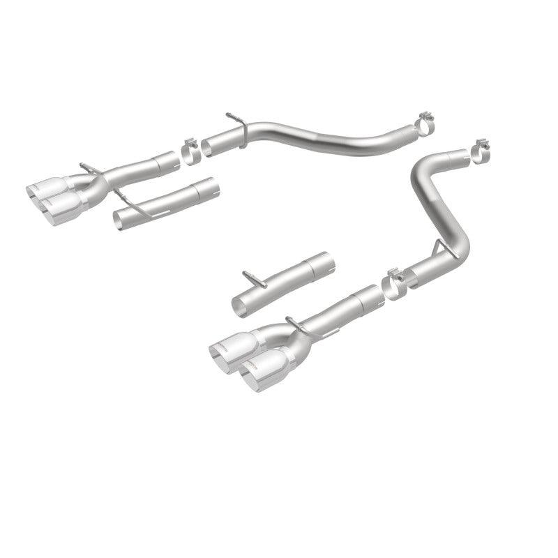 MagnaFlow Axle-Back, SS, 2.5in, Quad Split Rear 3.5in Tip 2015 Dodge Challenger 3.6L V6 - Torque Motorsport