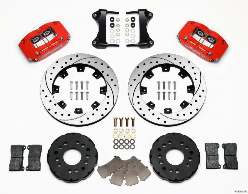 Wilwood Dynapro Radial Front Kit 12.19in Drilled Red 95-99 Mitsubishi Eclipse (*Line Kit Needed*) - Torque Motorsport