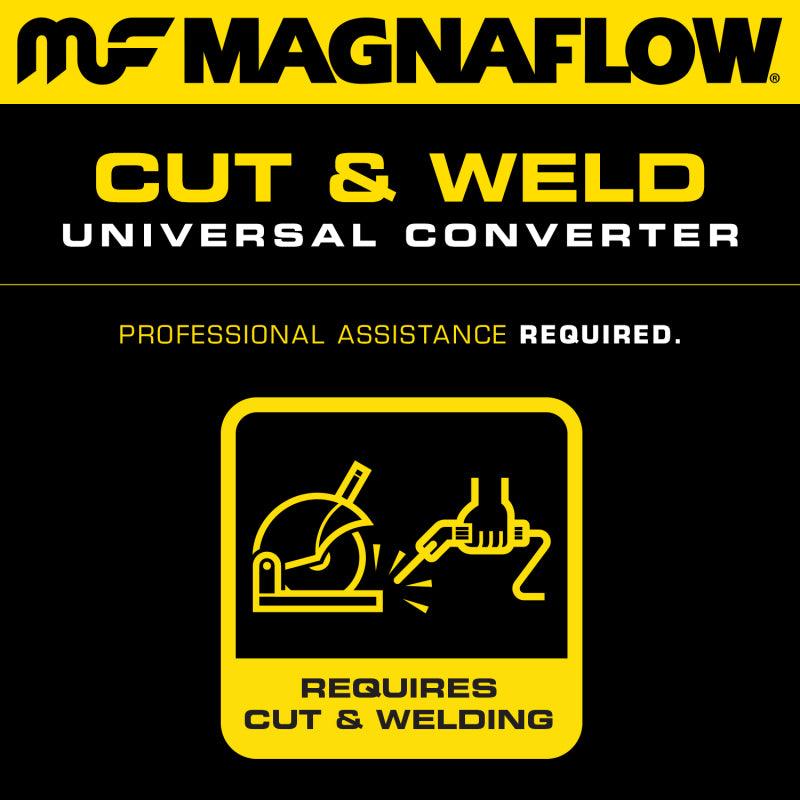 MagnaFlow Conv Univ 2.5in Inlet/Outlet Center/Center Oval 12in Body L x 6.5in W x 16in Overall L - Torque Motorsport