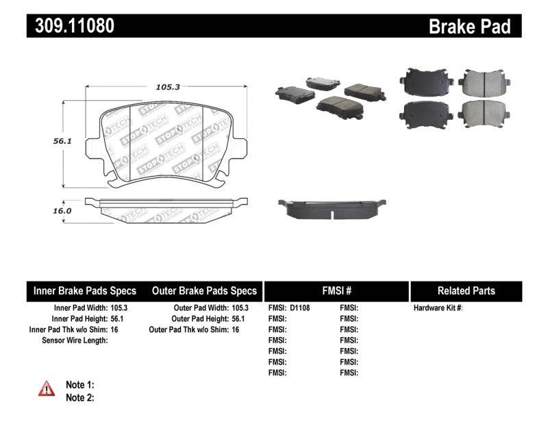 StopTech Performance 06-09 Audi A3 / 05-09 Audi A4/A6 / 08-09 Audi TT / 06-09 VW GTI / 06-09 Jetta - Torque Motorsport