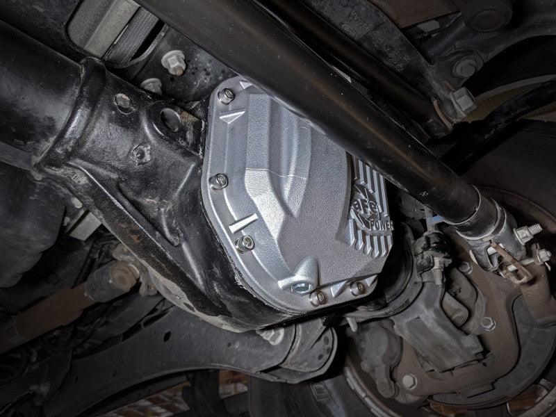 afe Front Differential Cover (Raw; Street Series); Ford Diesel Trucks 94.5-14 V8-7.3/6.0/6.4/6.7L - Torque Motorsport