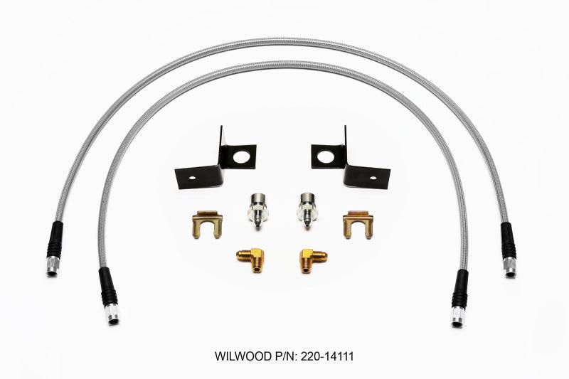 Wilwood Flexline Kit 30 inch -3 3/8-24 IF 1/8 NPT 90 Degree - Torque Motorsport