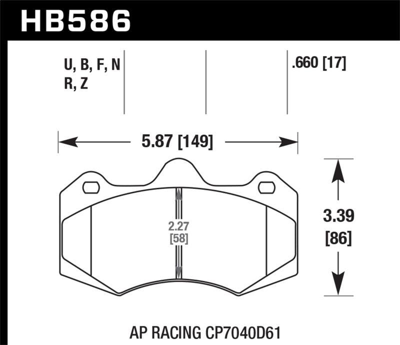 Hawk AP Racing CP7040 Performance Ceramic Street Brake Pads - Torque Motorsport