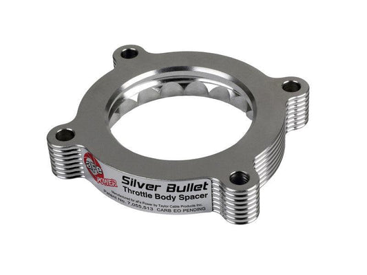 aFe 11-14 Ford Mustang/ 11-14 Ford F-150 V6 3.7L Silver Bullet Throttle Body Spacer - Silver - Torque Motorsport