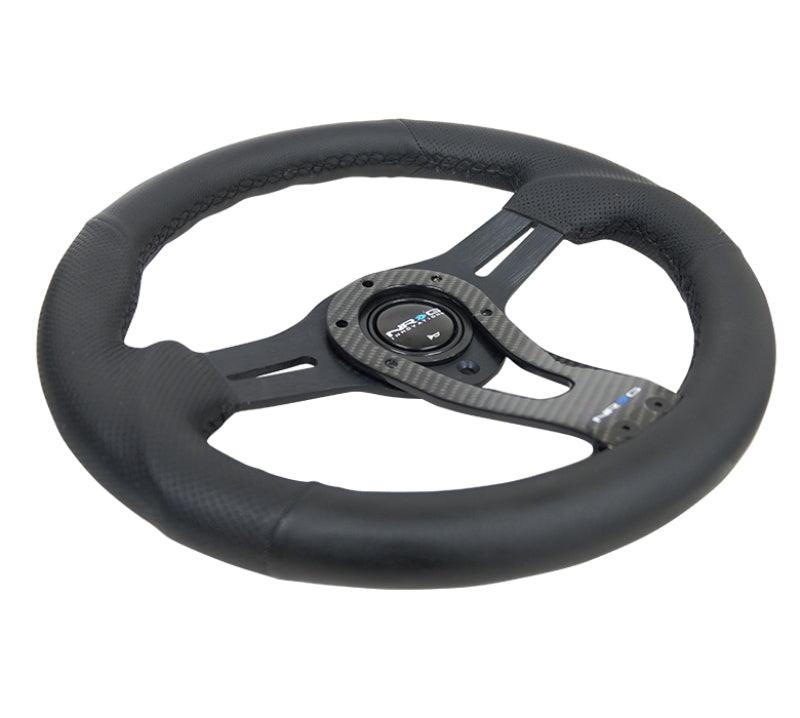 NRG Reinforced Steering Wheel (320mm) w/Carbon Center Spoke - Torque Motorsport