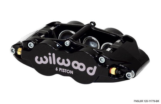 Wilwood Caliper-Narrow Superlite 6R-LH - Black 1.62/1.12/1.12in Pistons 1.25in Disc - Torque Motorsport