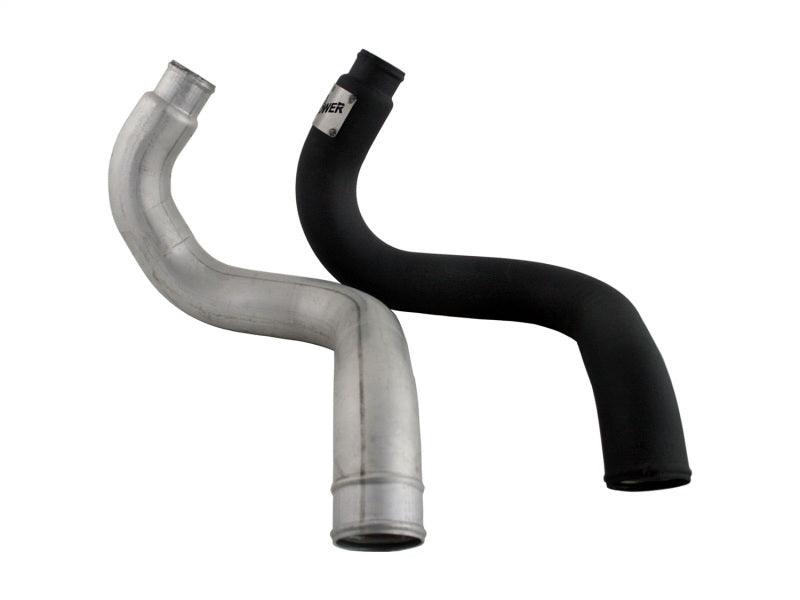 aFe BladeRunner 3in Black Intercooler Hot Cold Side Tubes Combo 02-04 GM Diesel Trucks 6.6L V8 (td) - Torque Motorsport