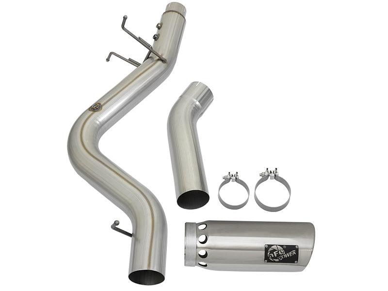 aFe LARGE BORE HD 5in 409-SS DPF-Back Exhaust w/Polished Tip 2017 GM Duramax V8-6.6L (td) L5P - Torque Motorsport