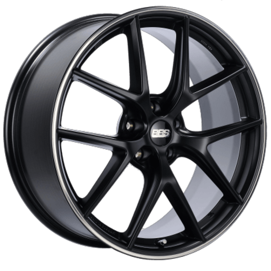 BBS CI-R 19x9 5x112 ET42 Satin Black Polished Rim Protector Wheel -82mm PFS/Clip Required - Torque Motorsport