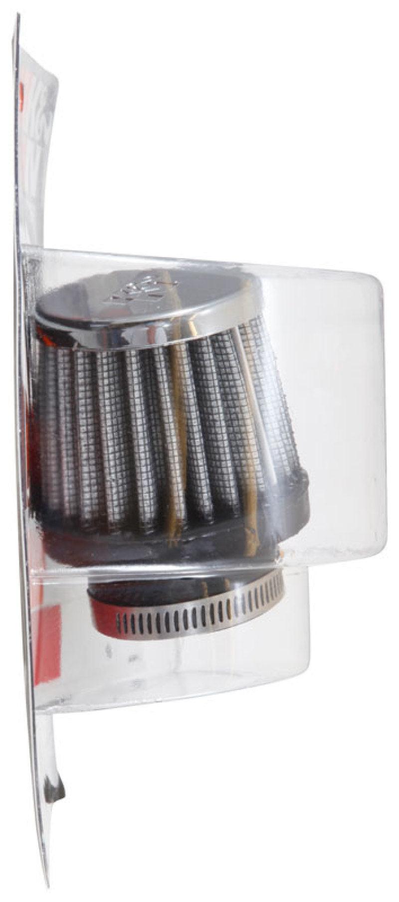 K&N Universal Chrome Filter 1 3/8 inch FLG / 2 1/2 inch Base / 2 inch Top / 2 1/4 inch Height - Torque Motorsport