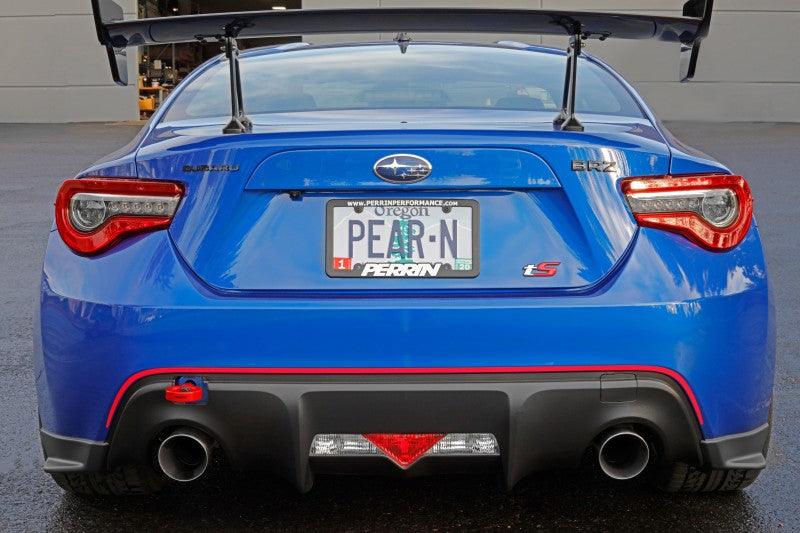 Perrin 13-20 & 2022 Subaru BRZ / 13-16 Scion FRS / 17-20 Toyota 86 Tow Hook Kit (Rear) - Red - Torque Motorsport