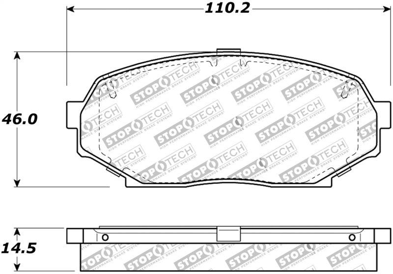 StopTech Street Touring 90-93 Mazda Miata Front Brake Pads D525 - Torque Motorsport