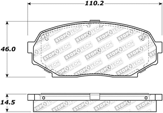 StopTech Street Touring 90-93 Mazda Miata Front Brake Pads D525 - Torque Motorsport