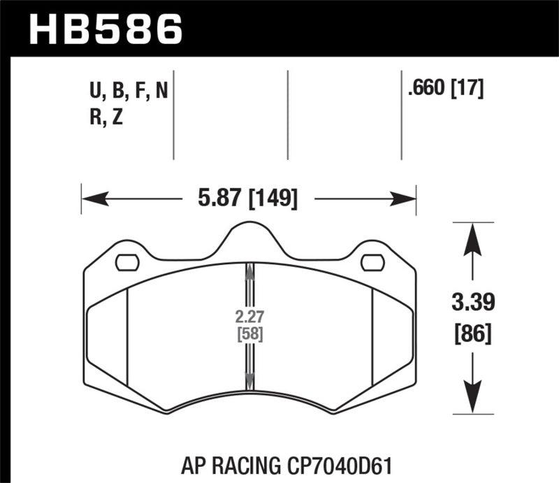 Hawk AP Racing CP7040 Performance Ceramic Street Brake Pads - Torque Motorsport