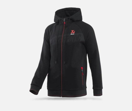 Akrapovic Mens Corpo Zip Hoodie Black - Large - Torque Motorsport