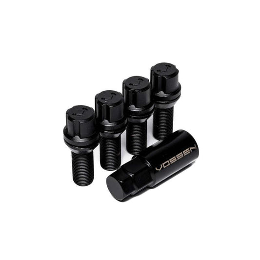 Vossen 30mm Lock Bolt - 14x1.25 - 17mm Hex - Cone Seat - Black (Set of 4) - Torque Motorsport