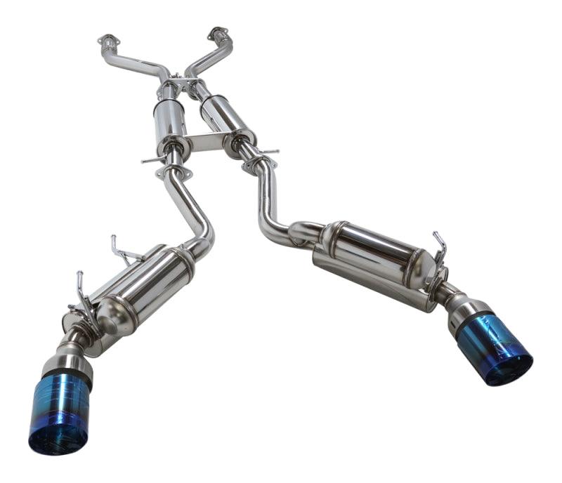 HKS 09+ 370z Dual Hi-Power Titanium Tip Catback Exhaust (requires removal of emissions canister shie - Torque Motorsport