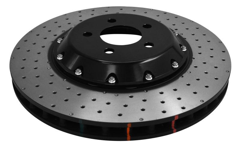 DBA 15-20 Ford Mustang GT Perf Package (380mm Front Rotor) Front 5000 Series Drilled Rotor w/Blk Hat - Torque Motorsport