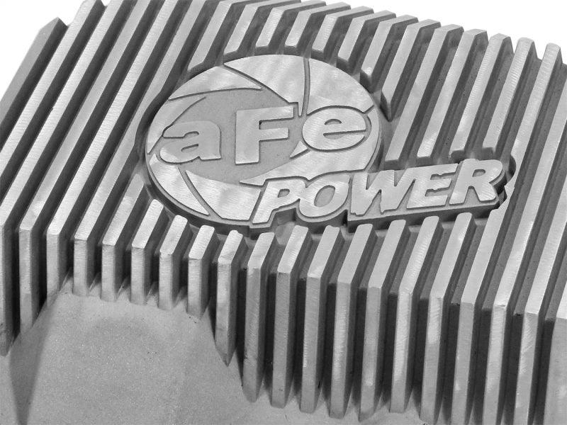 afe Front Differential Cover (Raw; Street Series); Ford Diesel Trucks 94.5-14 V8-7.3/6.0/6.4/6.7L - Torque Motorsport