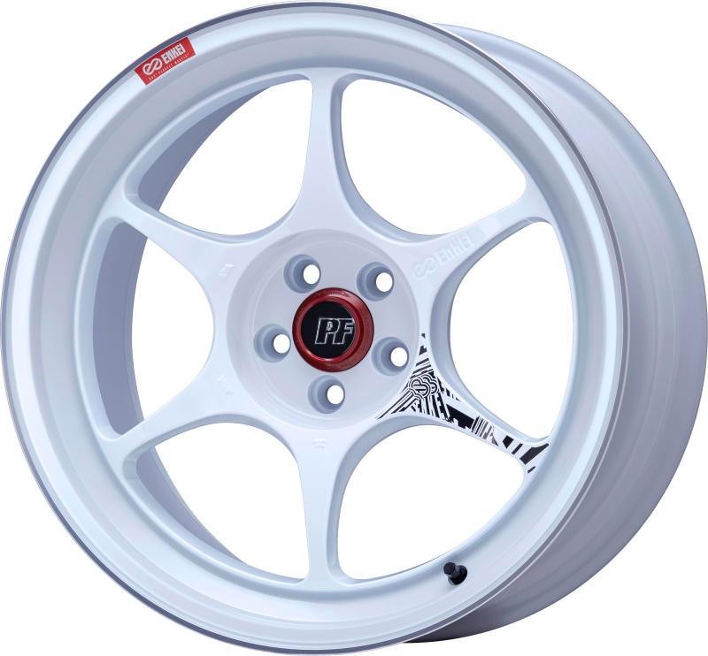 Enkei PF06 18x9.5 5x100 40mm Offset 75mm Bore White Machined - Torque Motorsport