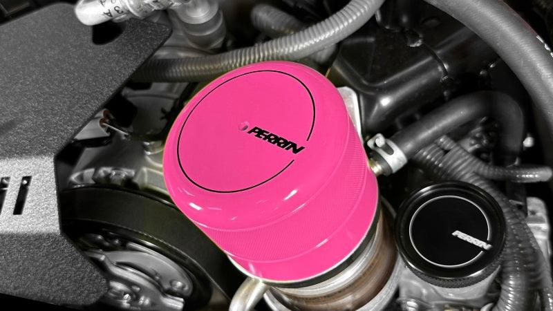 Perrin 2015+ Subaru WRX/STI Oil Filter Cover - Hyper Pink - Torque Motorsport