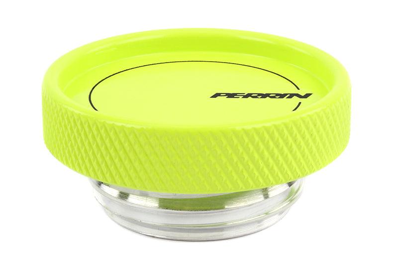 Perrin 02-21 Subaru WRX / 2022 BRZ & GR86 / 04-21 STI / 00-18 Forester XT Oil Fill Cap - Neon Yellow - Torque Motorsport