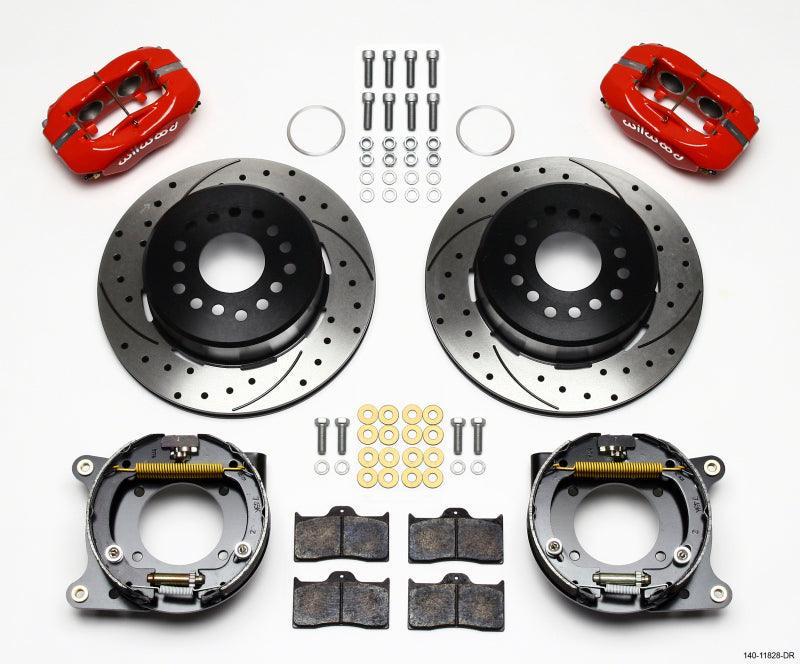 Wilwood Forged Dynalite P/S Park Brake Kit Drill-Red Impala 59-64 / Corvette 57-62 - Torque Motorsport