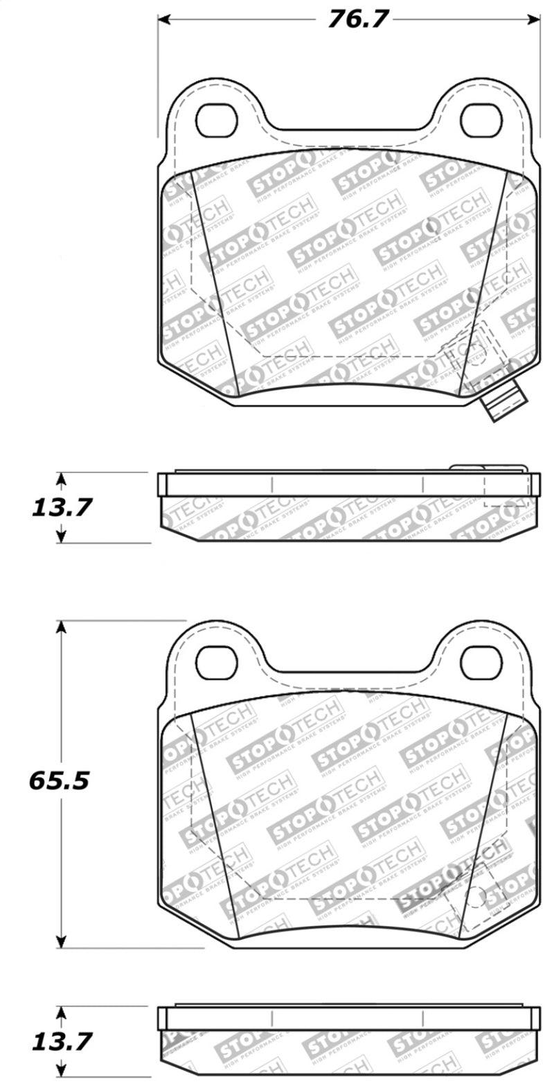 StopTech Performance ST-22 2-Piston Rear Caliper Brake Pads - Torque Motorsport