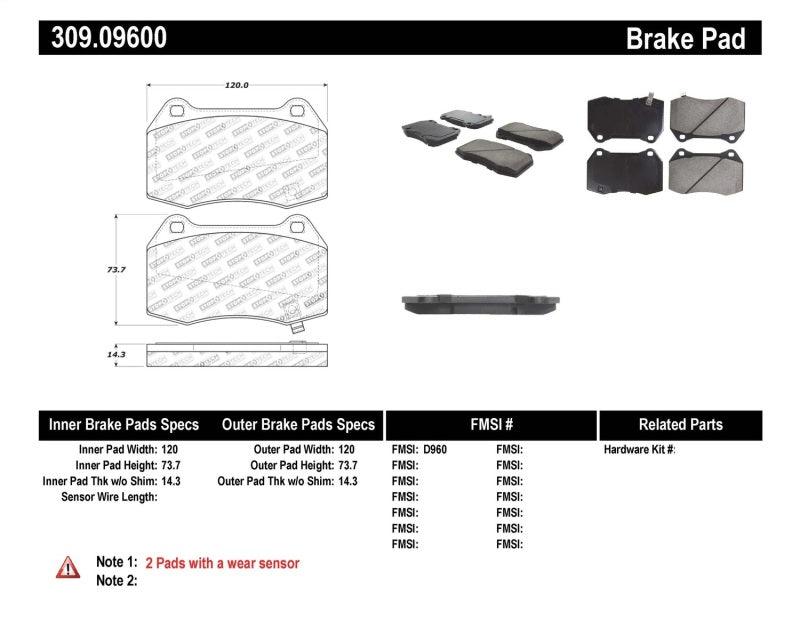 StopTech Performance 02-07 350z/G35 w/ Brembo Front Brake Pads - Torque Motorsport