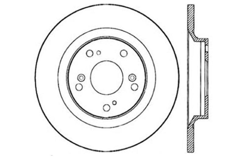 StopTech 00-09 S2000 Slotted & Drilled Left Rear Rotor - Torque Motorsport