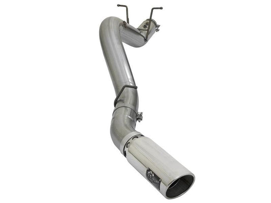 aFe LARGE BORE HD 5in 409-SS DPF-Back Exhaust w/Polished Tip 2017 GM Duramax V8-6.6L (td) L5P - Torque Motorsport