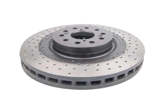 DBA 17-20 Honda Civic Type R Hatch Front 4000 Series Cross Drilled Rotor - Torque Motorsport