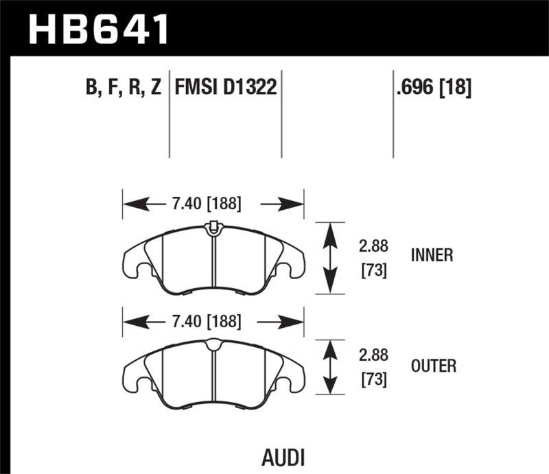 Hawk 09-10 Audi A4/A4 Quattro/A5 Quattro/Q5/S5 / 10 S4 HPS Street Front Brake Pads - Torque Motorsport