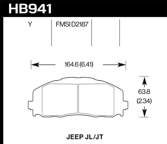 Hawk 2018 Jeep Wrangler Rubicon LTS Street Front Brake Pads - Torque Motorsport