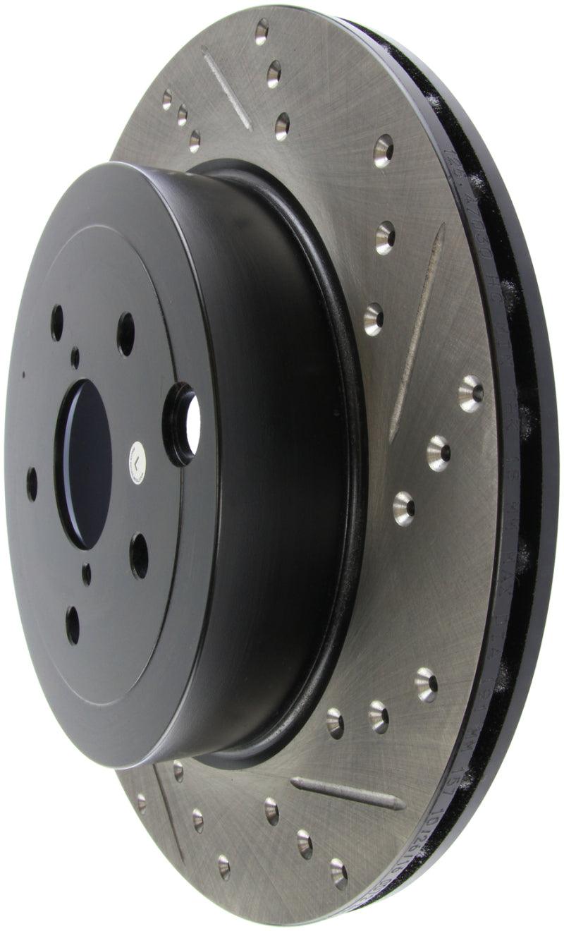 StopTech 08+ Subaru STI (Will Not Fit 05-07) Slotted & Drilled Sport Brake Rotor - Torque Motorsport