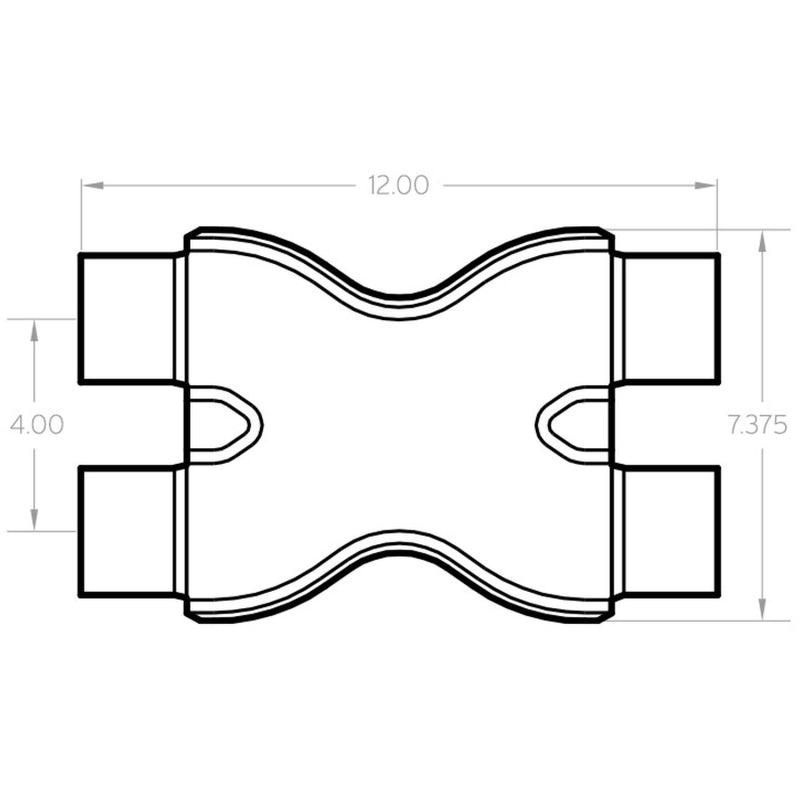 MagnaFlow Smooth Trans X 2.25/2.25 X 12 SS - Torque Motorsport