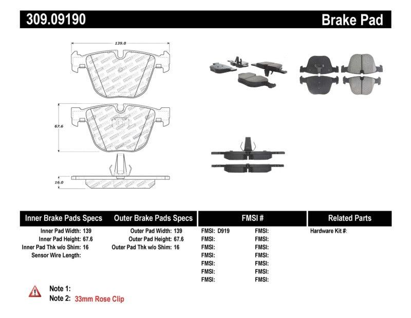 StopTech Performance 06-09 BMW M5 E60 / 07-09 M6 E63/E63 Rear Brake Pads - Torque Motorsport