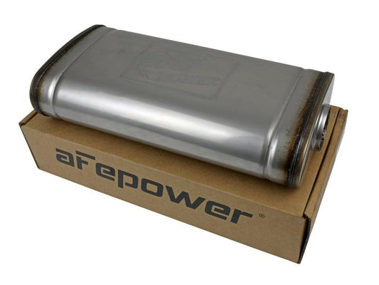 aFe MACH Force XP 304 Stainless Steel Muffler 2.5in Center/Offset 18in L x 9in W x 4in H - Torque Motorsport