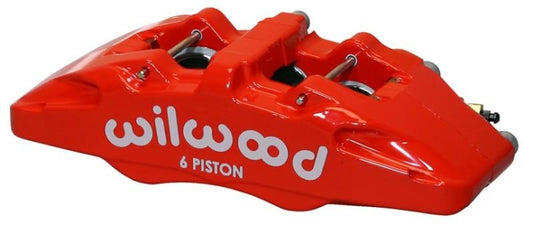 Wilwood Caliper-Forged Dynapro 6 5.25in Mount-Red-L/H 1.62/1.12/1.12in Pistons 0.81in Disc - Torque Motorsport