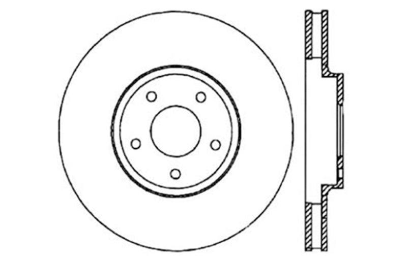 StopTech 06-07 350Z / 05-07 G35 exp Sport/ 06-07 G35X SportStop Slotted & Drilled Front Left Rotor - Torque Motorsport