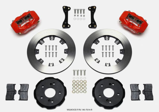 Wilwood Forged Dynalite Front Hat Kit 12.19in Red 02-06 Acura RSX-5 Lug - Torque Motorsport