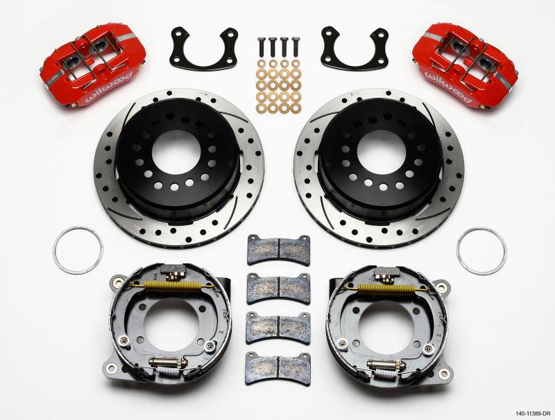 Wilwood Dynapro Low-Profile 11.00in P-Brake Kit Drill-Red New Big Ford 2.50in Offset - Torque Motorsport