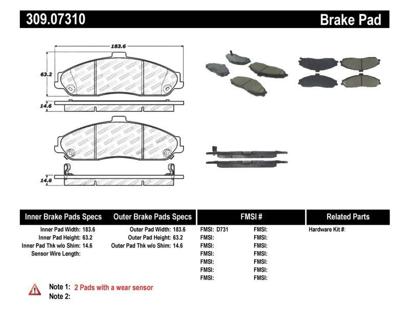 StopTech Performance 04-08 Cadillac XLR/XLR-V / 97-10 Corvette / 05-06 Pontiac GTO Front Brake Pads - Torque Motorsport