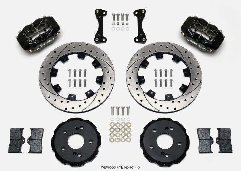 Wilwood Forged Dynalite Front Hat Kit 12.19in Drilled 02-06 Acura RSX-5 Lug - Torque Motorsport