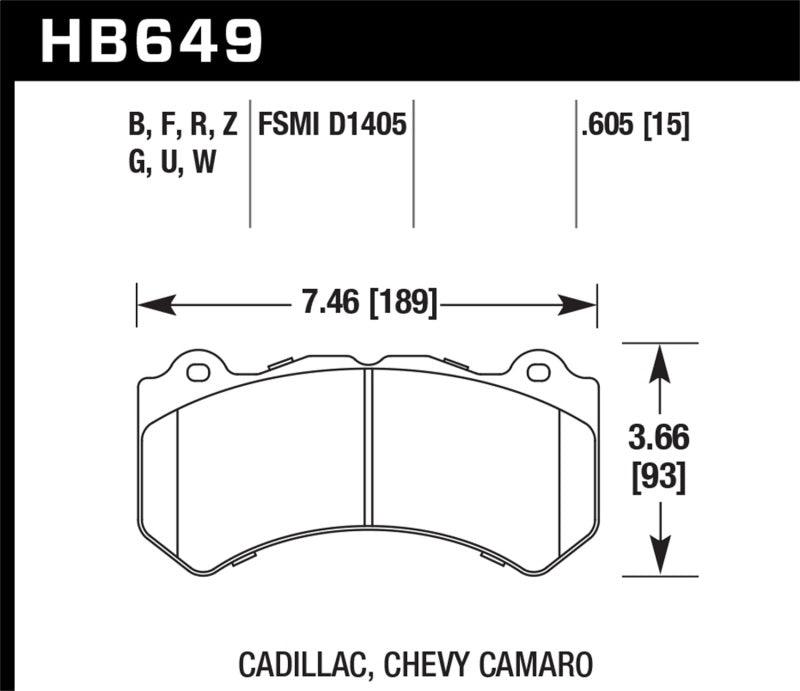 Hawk 2008-2014 Cadillac CTS V HPS 5.0 Front Brake Pads - Torque Motorsport