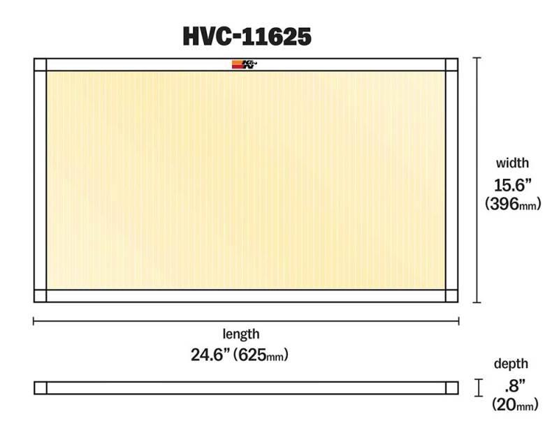 K&N HVAC Filter - 16 x 25 x 1 - Torque Motorsport